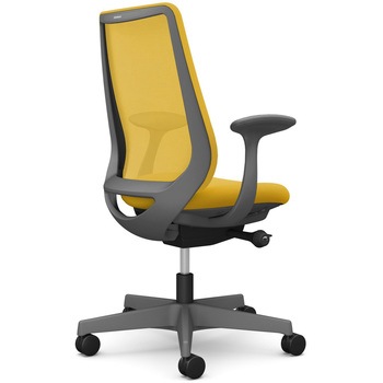 注文コード:26201527 ポータムシリーズ/固定肘/背メッシュ/スタンダードタイプ/ダークグレーボディ/ハンガー無/ランバー無/ウレタンキャスター オカムラ(岡村製作所)