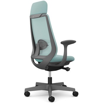 注文コード:26213865 ポータムシリーズ/固定肘/背メッシュ/EXスタンダードタイプ/ダークグレーボディ/ハンガー無/ランバー有/ナイロンキャスター オカムラ(岡村製作所)