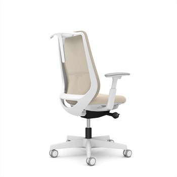 注文コード:26231767 ポータムシリーズ/可動肘/背メッシュ/スタンダードタイプ/ホワイトボディ/ハンガー有/ランバー無/ウレタンキャスター オカムラ(岡村製作所)