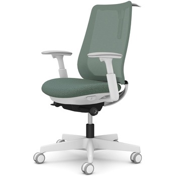 注文コード:26231794 ポータムシリーズ/可動肘/背メッシュ/スタンダードタイプ/ホワイトボディ/ハンガー有/ランバー無/ウレタンキャスター オカムラ(岡村製作所)