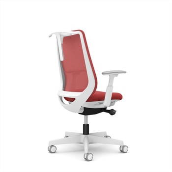 注文コード:26231864 ポータムシリーズ/可動肘/背メッシュ/スタンダードタイプ/ホワイトボディ/ハンガー有/ランバー無/ウレタンキャスター オカムラ(岡村製作所)