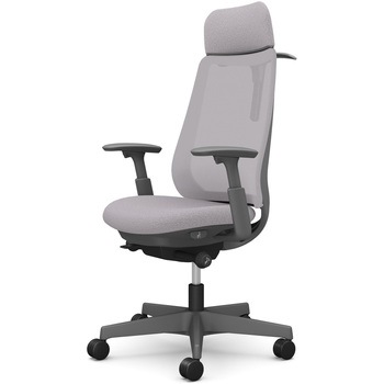 注文コード:26243360 ポータムシリーズ/可動肘/背メッシュ/EXスタンダードタイプ/ダークグレーボディ/ハンガー有/ランバー無/ナイロンキャスター オカムラ(岡村製作所)