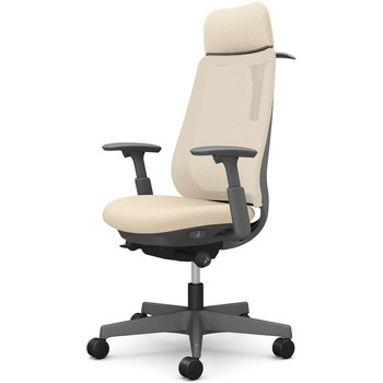 注文コード:26243369 ポータムシリーズ/可動肘/背メッシュ/EXスタンダードタイプ/ダークグレーボディ/ハンガー有/ランバー無/ナイロンキャスター オカムラ(岡村製作所)