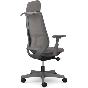 注文コード:26243378 ポータムシリーズ/可動肘/背メッシュ/EXスタンダードタイプ/ダークグレーボディ/ハンガー有/ランバー無/ナイロンキャスター オカムラ(岡村製作所)