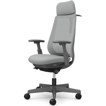 注文コード:26243430 ポータムシリーズ/可動肘/背メッシュ/EXスタンダードタイプ/ダークグレーボディ/ハンガー有/ランバー無/ナイロンキャスター オカムラ(岡村製作所)