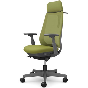 注文コード:26243484 ポータムシリーズ/可動肘/背メッシュ/EXスタンダードタイプ/ダークグレーボディ/ハンガー有/ランバー無/ナイロンキャスター オカムラ(岡村製作所)