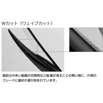 注文コード:26323494 超硬剪刀ノアール ファインパターン Wカット 反 BCシリーズ ビー・ブラウンエースクラップ