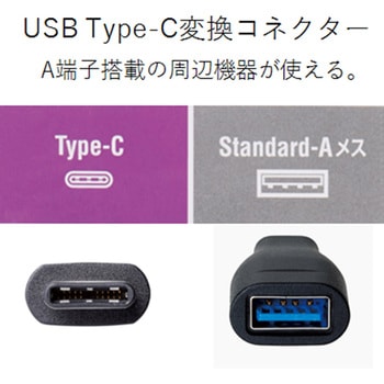 注文コード:26915473 USB変換アダプタ C-A(メス) USB3.1 タイプC スマートフォン タブレット - エレコム