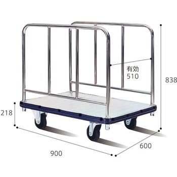 注文コード:28945710 スチール台車 ダンディDシリーズ タイプDA 両サイドハンドル式 W900XD600 ダンディ