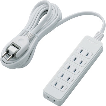 注文コード:31899718 電源タップ 延長コード 6個口 2P ほこり防止シャッター スイングプラグ コンセント - エレコム
