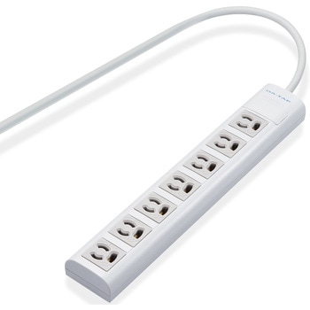 注文コード:34692777 電源タップ 延長コード 7個口 3P マグネット 3P→2P変換アダプタ付 コンセント - エレコム