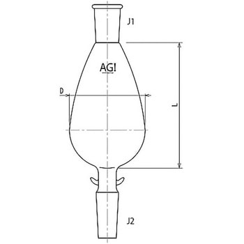 注文コード:38519654,38519663,38519679 KD濃縮フラスコ 3222シリーズ 旭製作所
