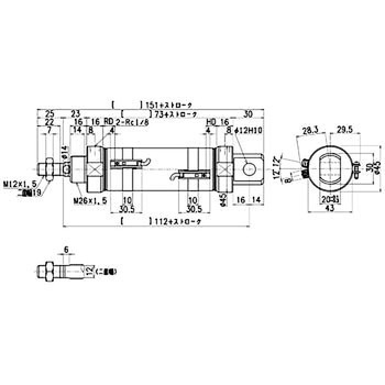 注文コード:40022866 タイトシリンダ CMK2シリーズ 一山クレビス一体形(CMK2-CC-40~) CKD