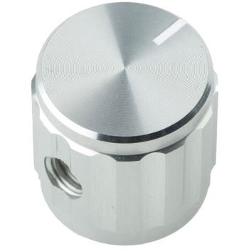 注文コード:40849263 RS Pro アルミ製 ボリューム調整つまみ (ノブ) シャフト:6.4mm, 直径:15mm, x 高さ:15mm RS PRO