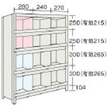 注文コード:41123984 軽量棚縦仕切前当付 890×315(323)×1204 3列4段 TRUSCO