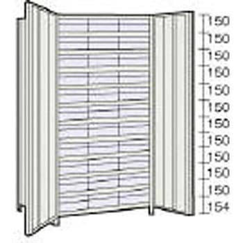 注文コード:41125481 軽量棚両開扉引出付 890×533×1804 プラ透明大33 TRUSCO