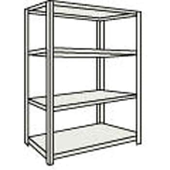 注文コード:41126066 中棚ボルトレス軽量棚 1518×618×1504 天地4段 TRUSCO
