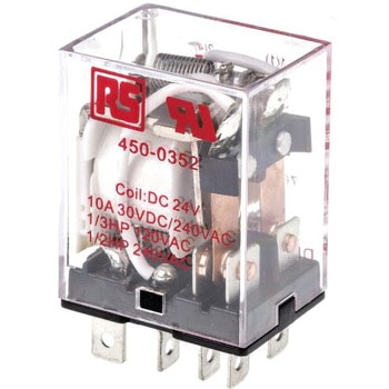 注文コード:41245034 RS Pro リレー, 2c接点, 24V dc, 650 Ω RS PRO