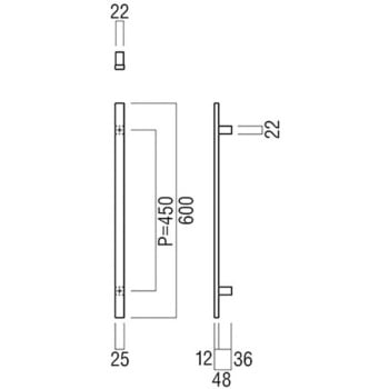 注文コード:41647639,41647648,41647657 【オーダー】ドアハンドル 角型 ストレートタイプ G1253 UNION(ユニオン)