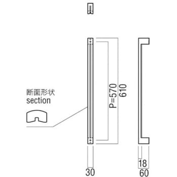 注文コード:41648795,41648804 【オーダー】ドアハンドル 角型 ストレートタイプ 南部鉄 G2618 UNION(ユニオン)