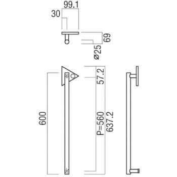 注文コード:41660510,41660519 【オーダー】ドアハンドル 丸型 ストレートタイプ T9000 UNION(ユニオン)