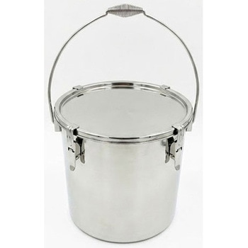 注文コード:44085519 直径330x330mm/25L密閉容器(ステンレス製) - エスコ