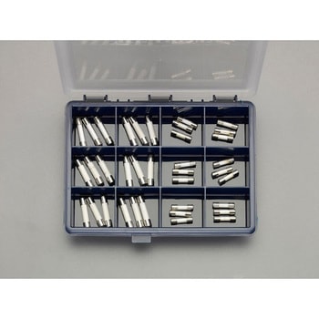 250V/直径5.2・直径6.4mm管ヒューズセット(消弧剤入) エスコ