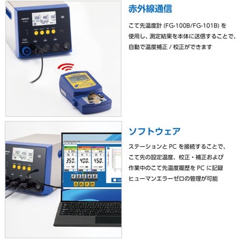 注文コード:44678229 リワークステーション FX-973 100V 2極接地プラグ - HAKKO(白光)