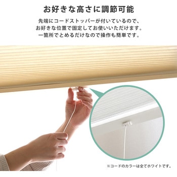 注文コード:46195330,46195339,46195348 自由に幅詰め可能!フリーカットハニカムブラインド 73×110cm (採光タイプ) ホームテイスト