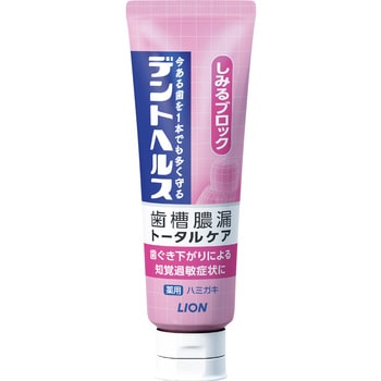 注文コード:48718976 デントヘルス 薬用ハミガキ しみるブロック 各種 歯槽膿漏 - ライオンメディカルヘルスケア