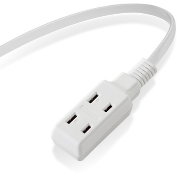 注文コード:49322857 電源タップ 延長コード 3個口 2P 小型 モバイル 持ち運び用 二重被ふく 125V - エレコム
