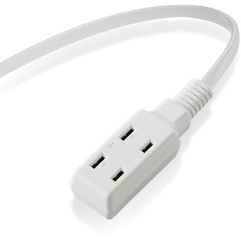 注文コード:49322875 電源タップ 延長コード 3個口 2P 小型 モバイル 持ち運び用 二重被ふく 125V - エレコム
