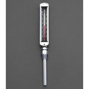 EA727AD-22 -20-50℃/100mm 温度計・平型保護枠付(直型) エスコ 50189755