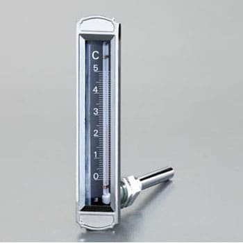 EA727AD-35 0- 50℃/100mm 温度計・平型保護枠付(L型) エスコ 50189886