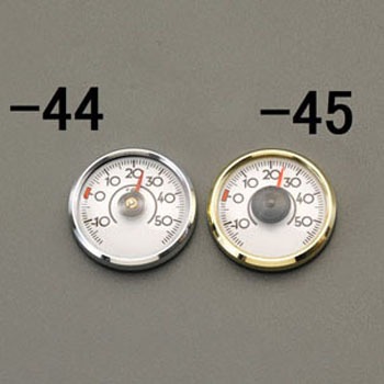 EA728AC-44 Φ45mm 温度計(粘着テープ付/シルバー) エスコ 50190105