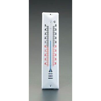 EA728GE-10 220x50mm 温度計(白 ホーロー仕上げ) エスコ 50190674