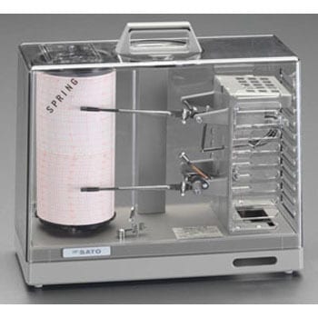 EA742TE 温湿度記録計[手巻式] エスコ 50196125