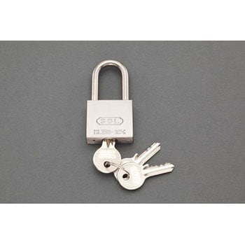 注文コード:50770116 32mm シリンダー南京錠(30mm吊長同一キー/ステンレス製 エスコ