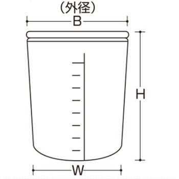 注文コード:50793426 500ml ポリプロピレン製カップ(5個) - エスコ