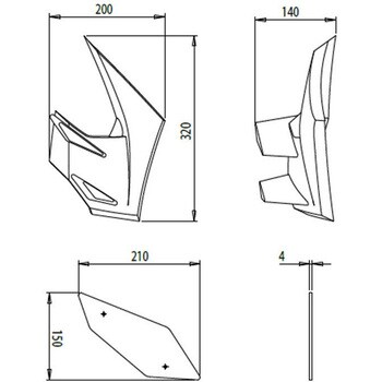 Downforce Naked Spoilers For Motorcycle Kawasaki Z Puig