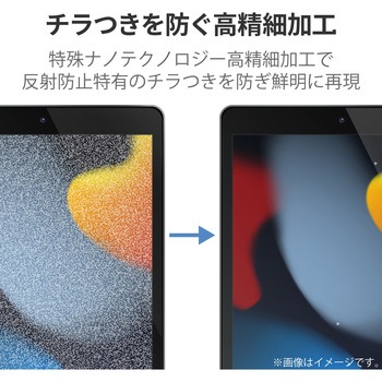 注文コード:52509608 iPad 10.2インチ 第9/8/7世代 フィルム 高精細 反射防止 指紋防止 気泡防止 - エレコム