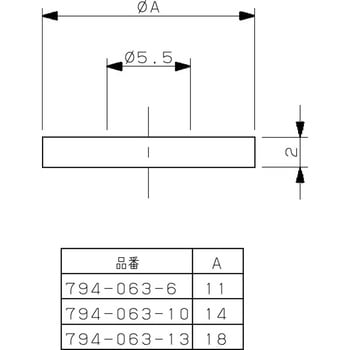 注文コード:53013294,53013303,53013319 圧力計接続用パッキン - カクダイ