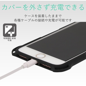 注文コード:54491019 iPhone SE 第3世代 / 第2世代 / iPhone 8 / 7 ケース カバー ZEROSHOCK ゼロショック グリップテクスチャ 耐衝撃 - エレコム