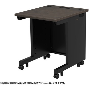 注文コード:55025217 デスク_eシリーズ/木目×ブラック サンワサプライ
