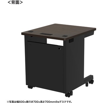 注文コード:55025217 デスク_eシリーズ/木目×ブラック サンワサプライ