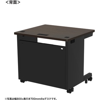 注文コード:55026389 デスク_eシリーズ/木目×ブラック サンワサプライ