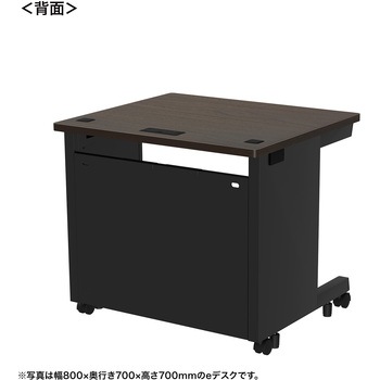注文コード:55027719 デスク_eシリーズ/木目×ブラック サンワサプライ