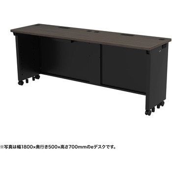 注文コード:55029399 デスク_eシリーズ/木目×ブラック サンワサプライ