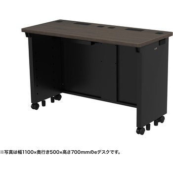 注文コード:55029670 デスク_eシリーズ/木目×ブラック サンワサプライ
