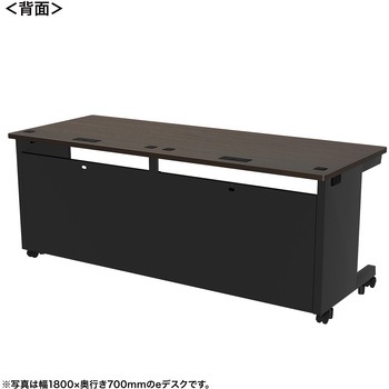 注文コード:55031447 デスク_eシリーズ/木目×ブラック サンワサプライ